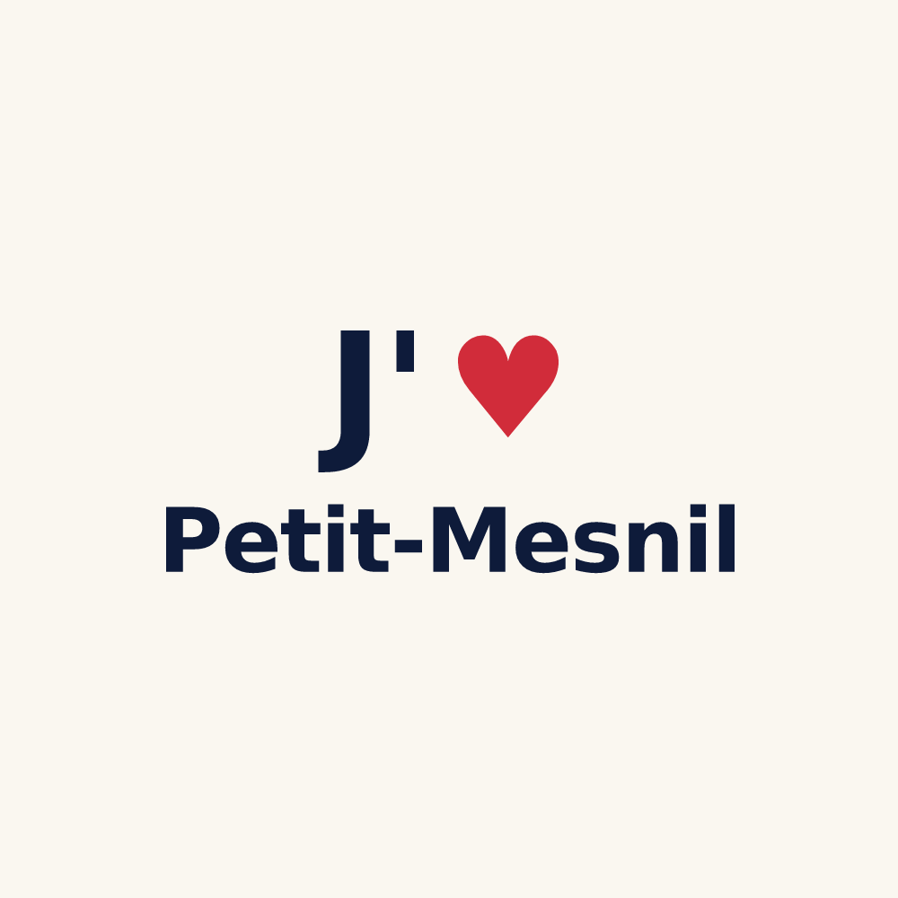 Tasse personnalisée Petit-Mesnil — design J'aime Petit-Mesnil