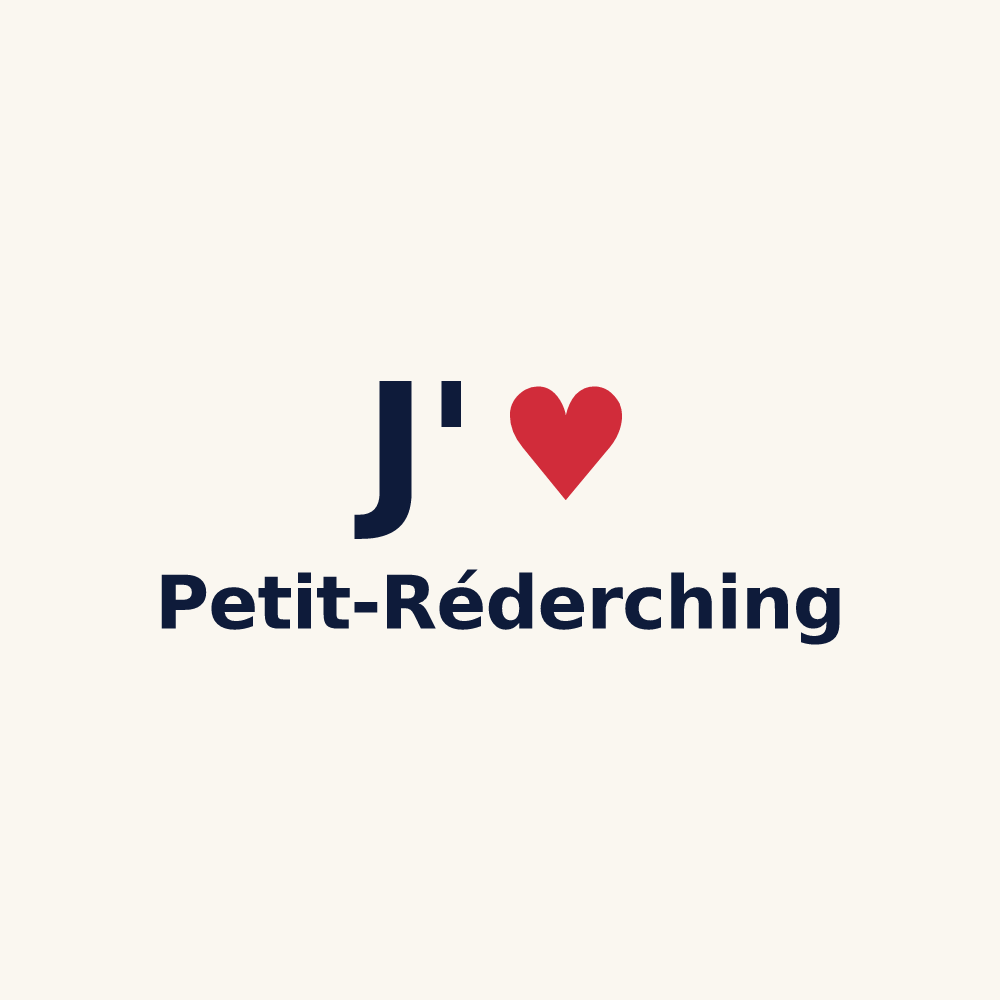 Tasse personnalisée Petit-Réderching — design J'aime Petit-Réderching