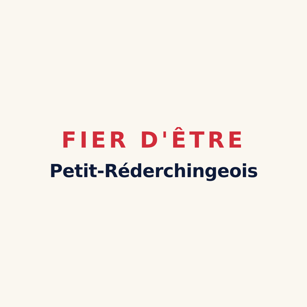 Tasse « Fier d'être Petit-Réderchingeois » — design pour Petit-Réderching