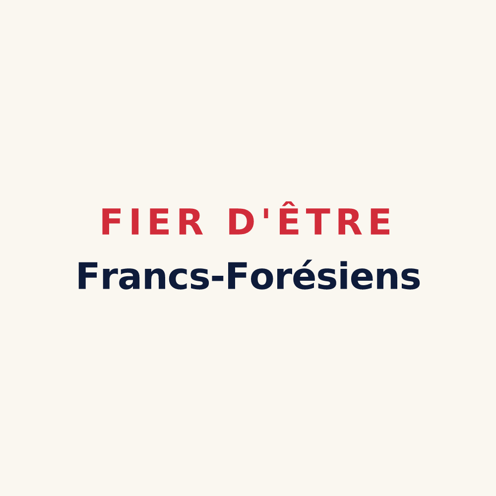 Tasse « Fier d'être Francs-Forésiens » — design pour Petite-Forêt