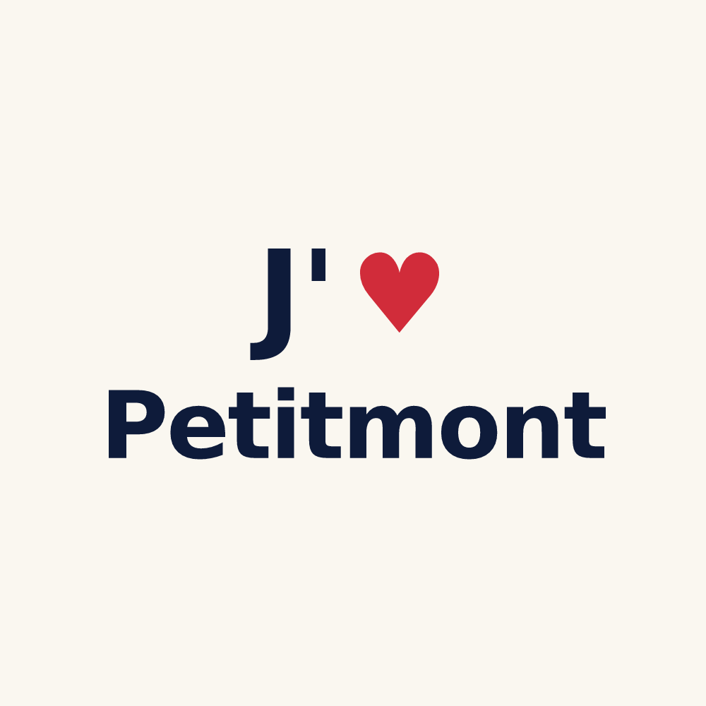 Tasse personnalisée Petitmont — design J'aime Petitmont