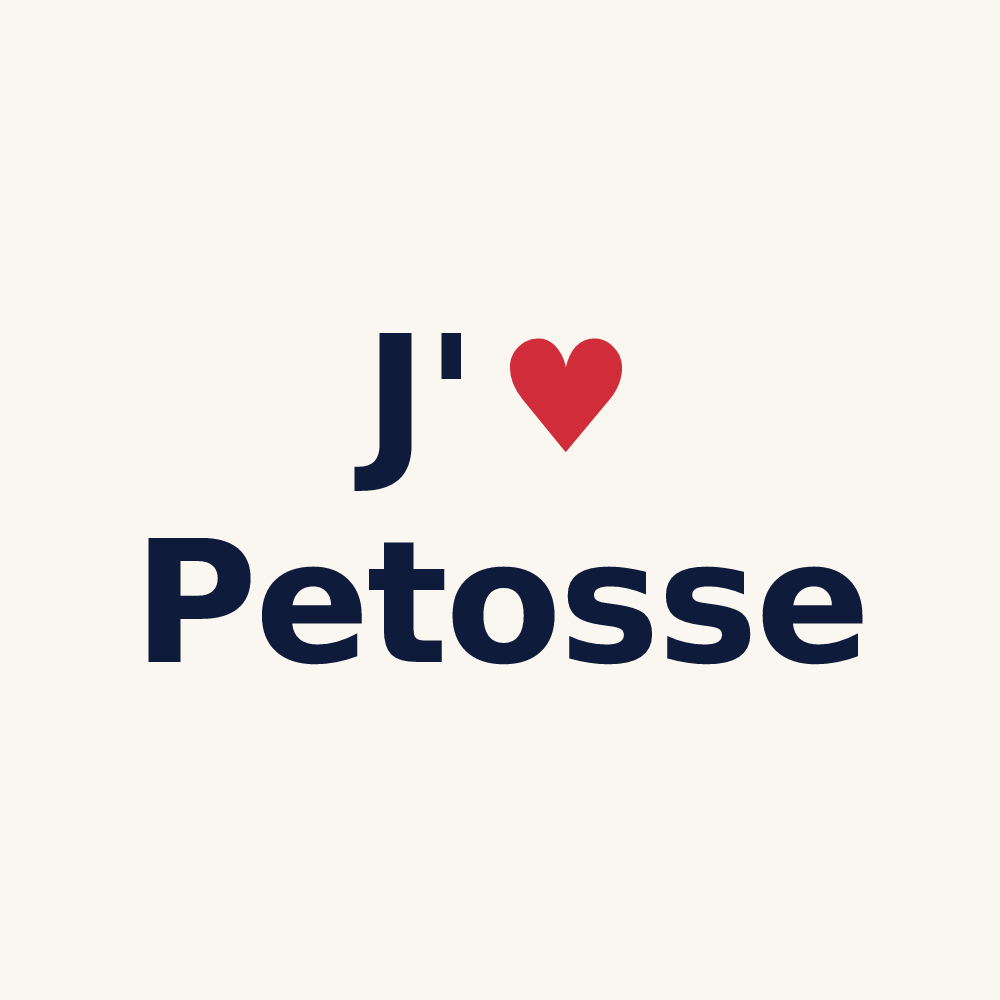 Tasse personnalisée Petosse — design J'aime Petosse