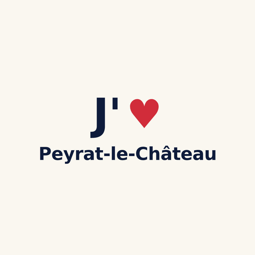 Tasse personnalisée Peyrat-le-Château — design J'aime Peyrat-le-Château
