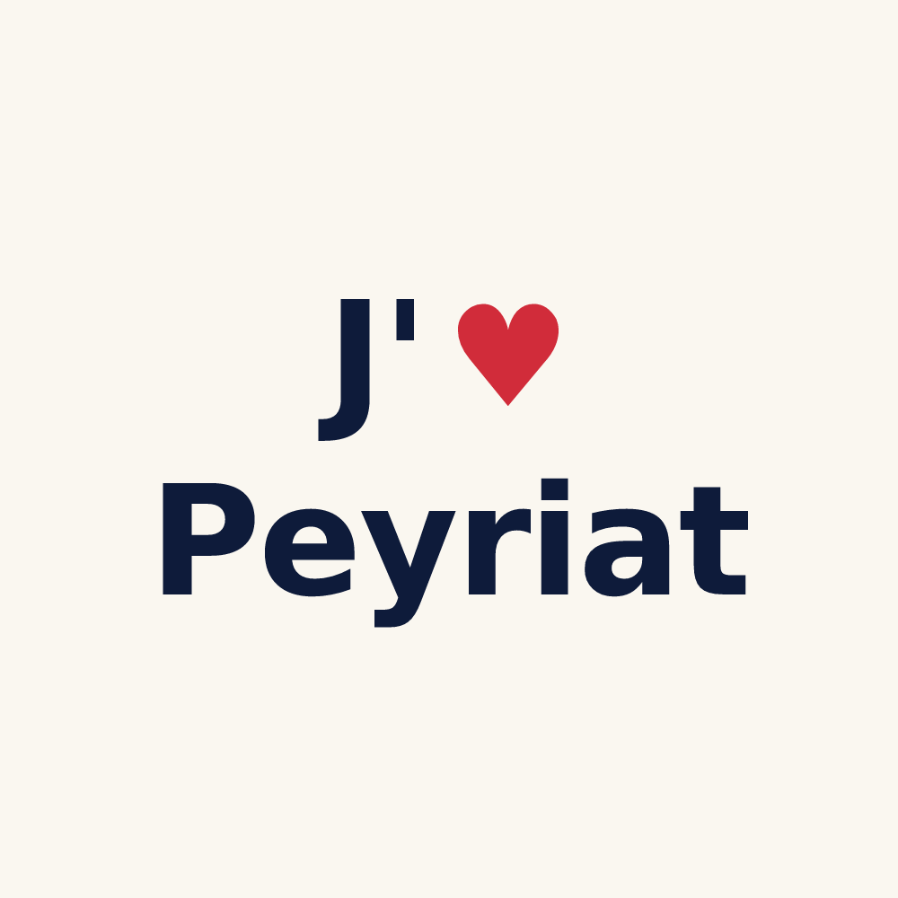 Tasse personnalisée Peyriat — design J'aime Peyriat