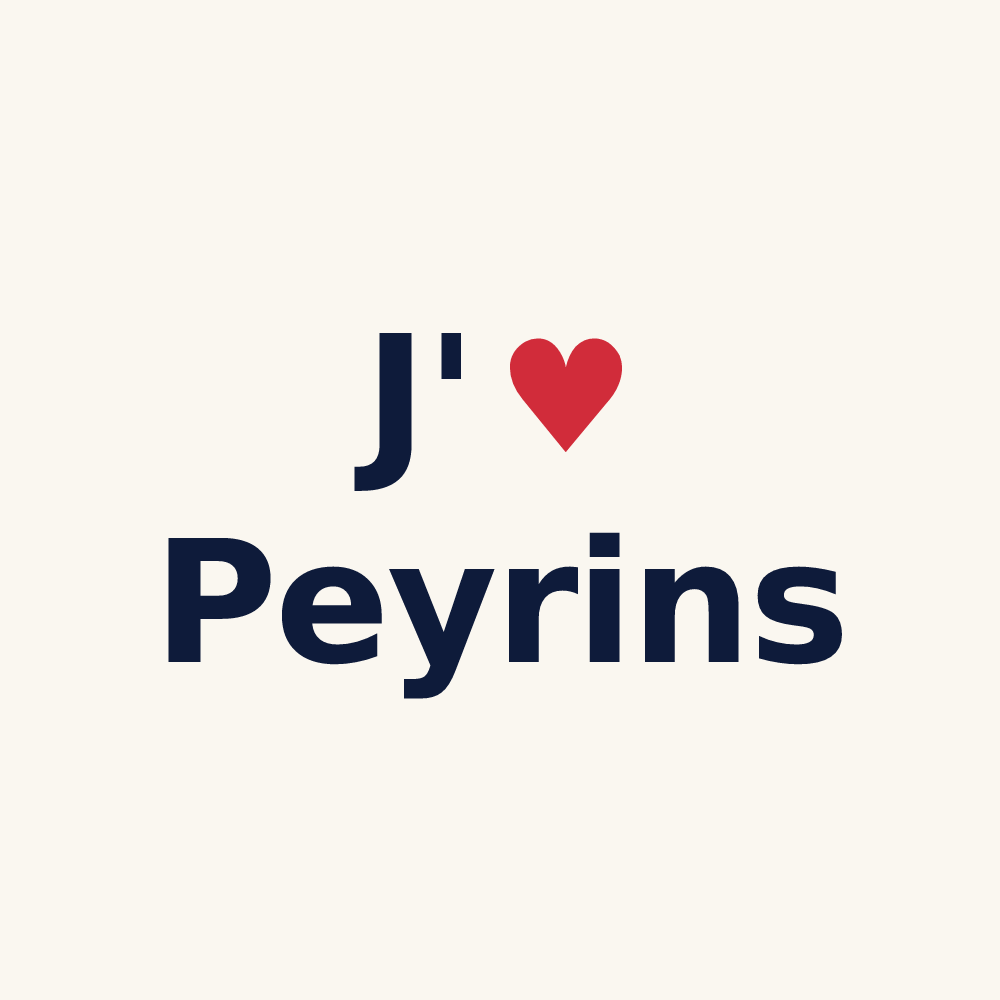 Tasse personnalisée Peyrins — design « J'aime Peyrins » imprimé sur la tasse