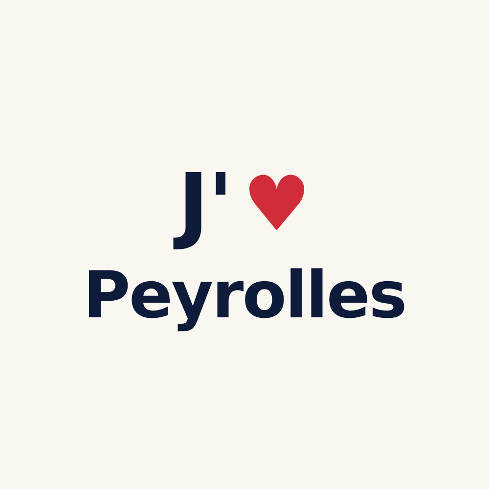 Tasse personnalisée Peyrolles — design « J'aime Peyrolles » imprimé sur la tasse