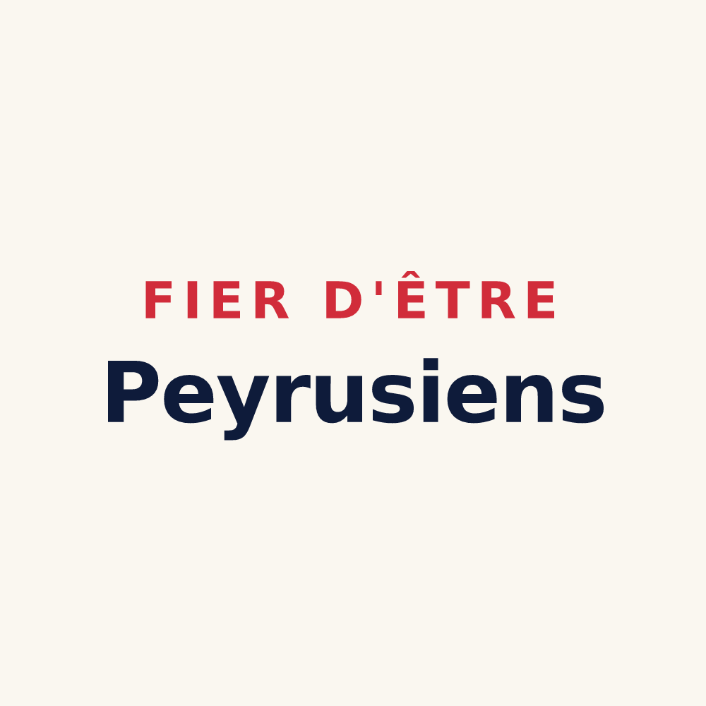 Tasse « Fier d'être Peyrusiens » — design pour Peyrus