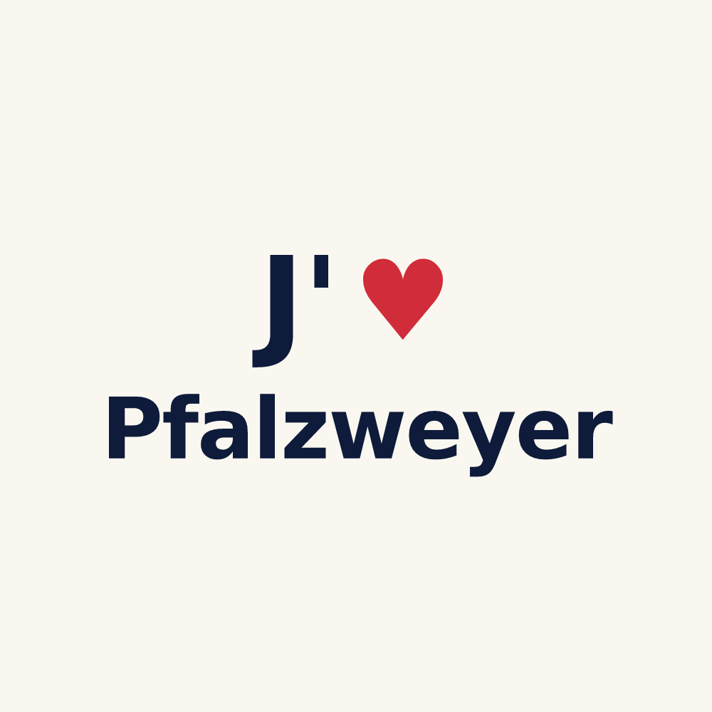 Tasse personnalisée Pfalzweyer — design J'aime Pfalzweyer