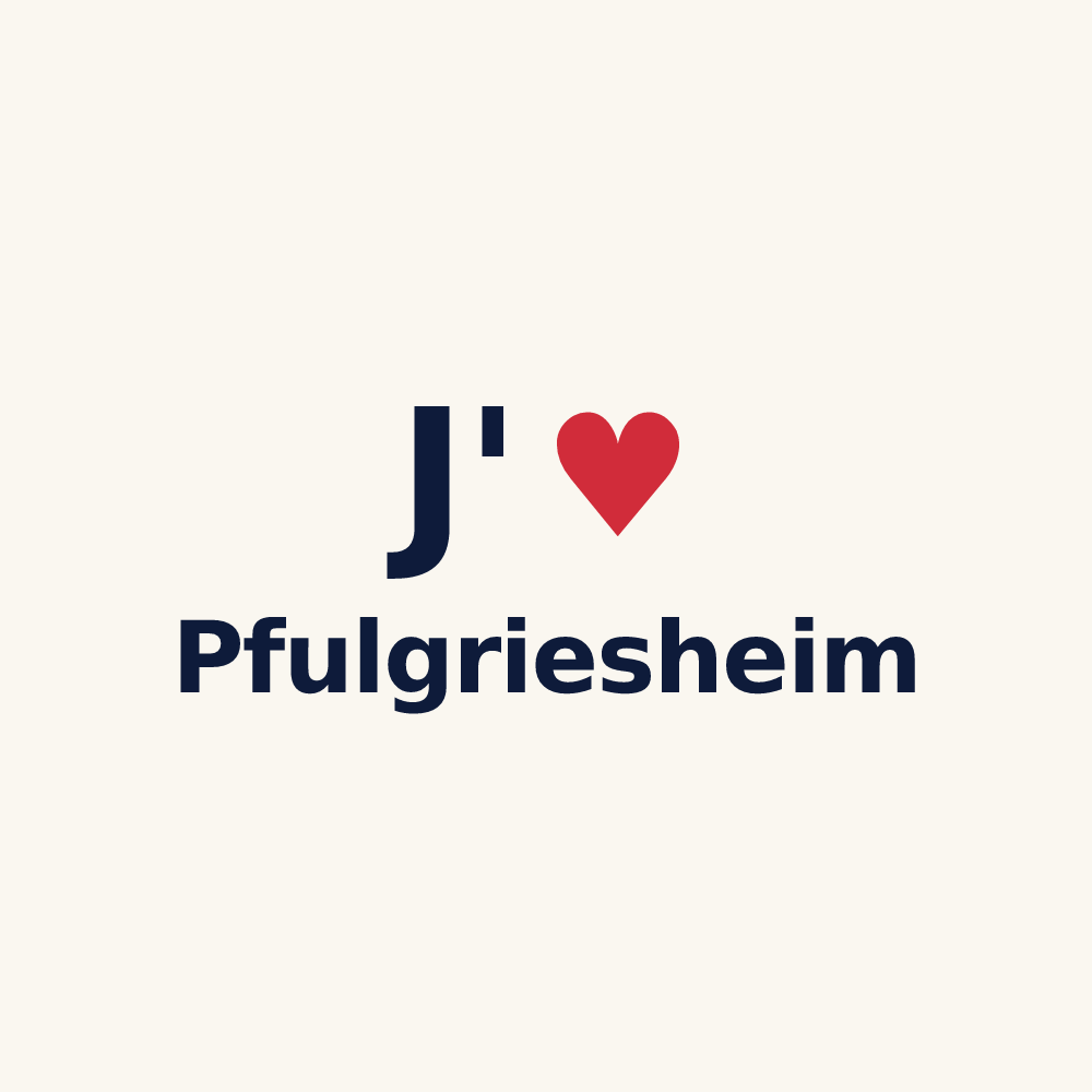 Tasse personnalisée Pfulgriesheim — design J'aime Pfulgriesheim