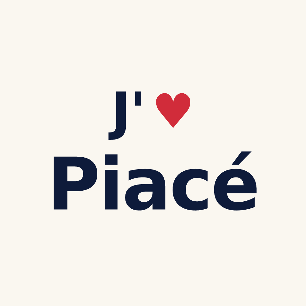 Tasse personnalisée Piacé — design J'aime Piacé