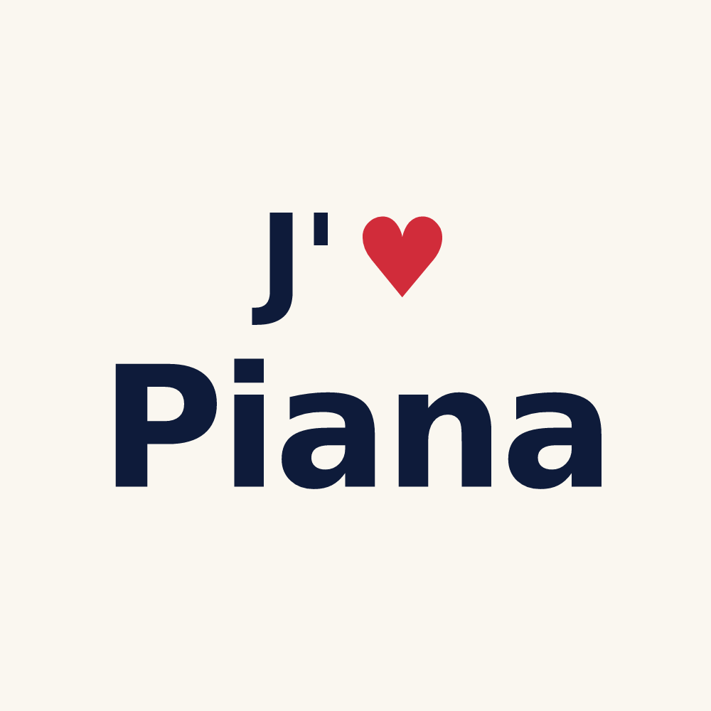 Tasse personnalisée Piana — design J'aime Piana