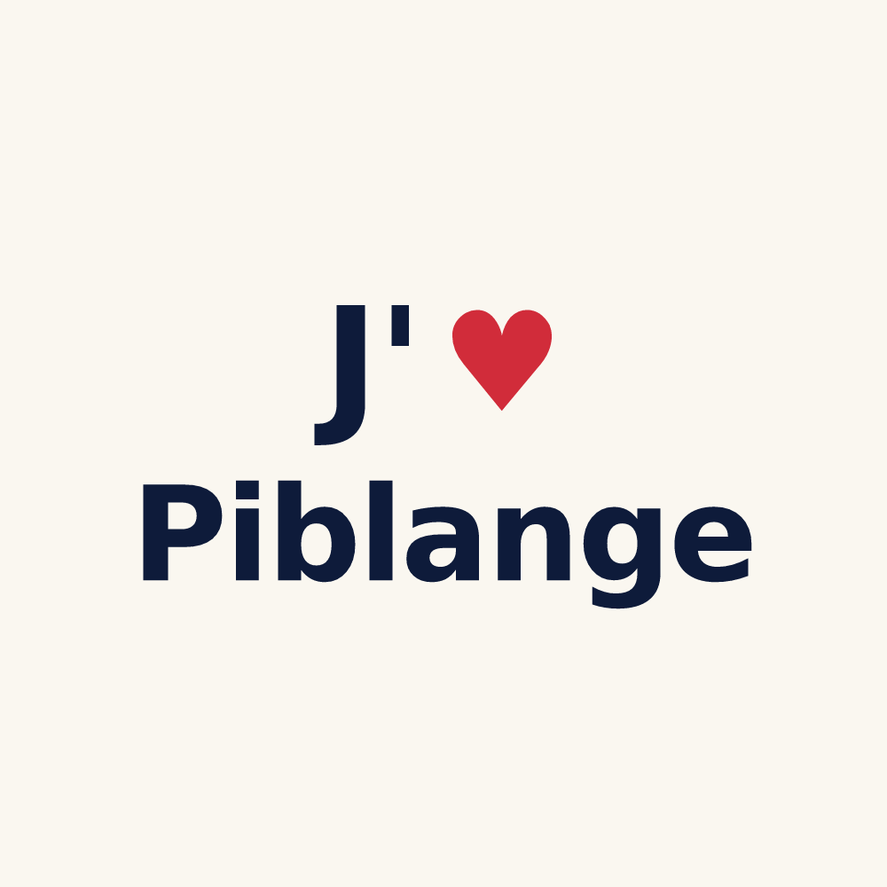 Tasse personnalisée Piblange — design J'aime Piblange
