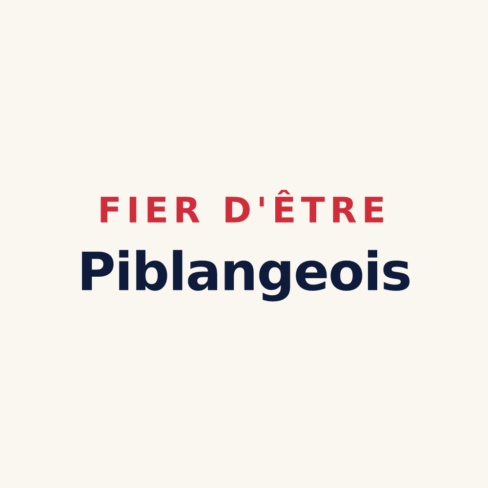 Tasse « Fier d'être Piblangeois » — design pour Piblange