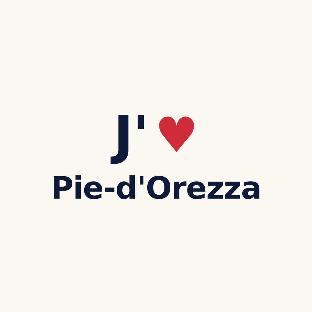 Tasse personnalisée Pie-d'Orezza — design J'aime Pie-d'Orezza