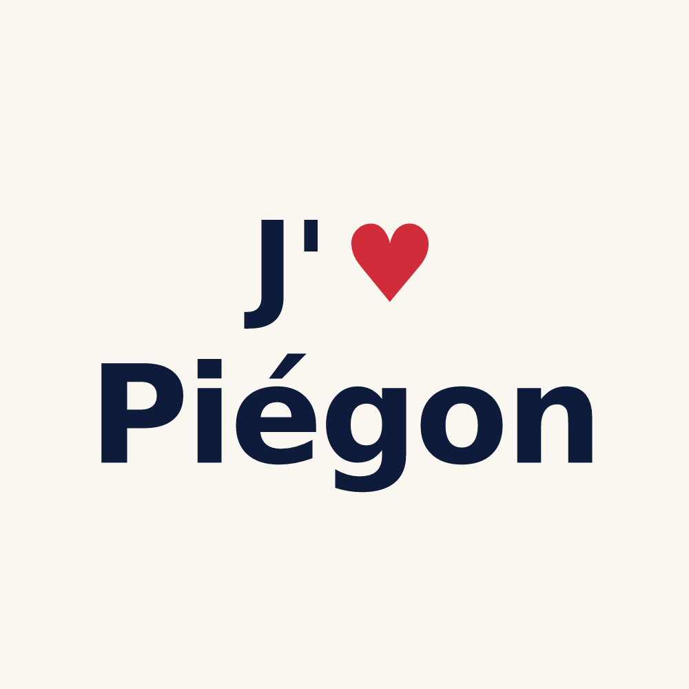Tasse personnalisée Piégon — design J'aime Piégon