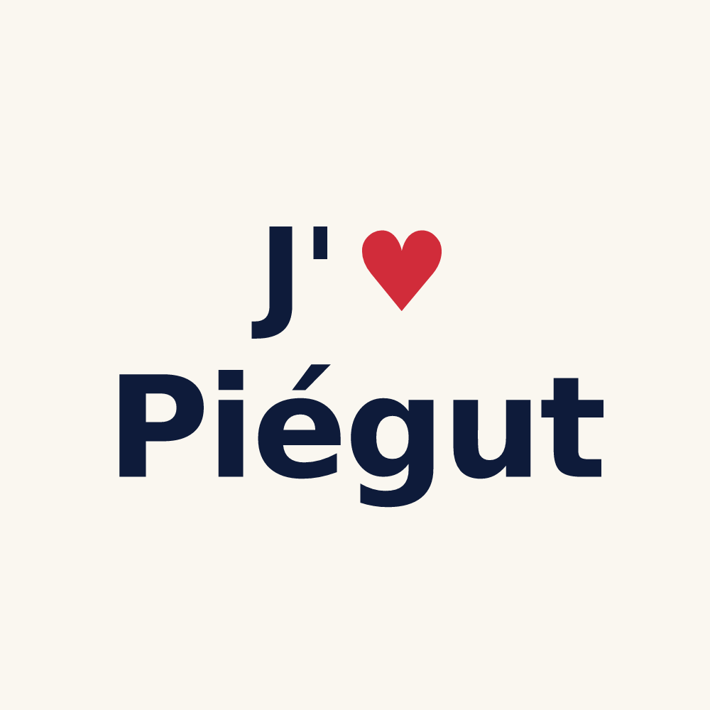 Tasse personnalisée Piégut — design J'aime Piégut