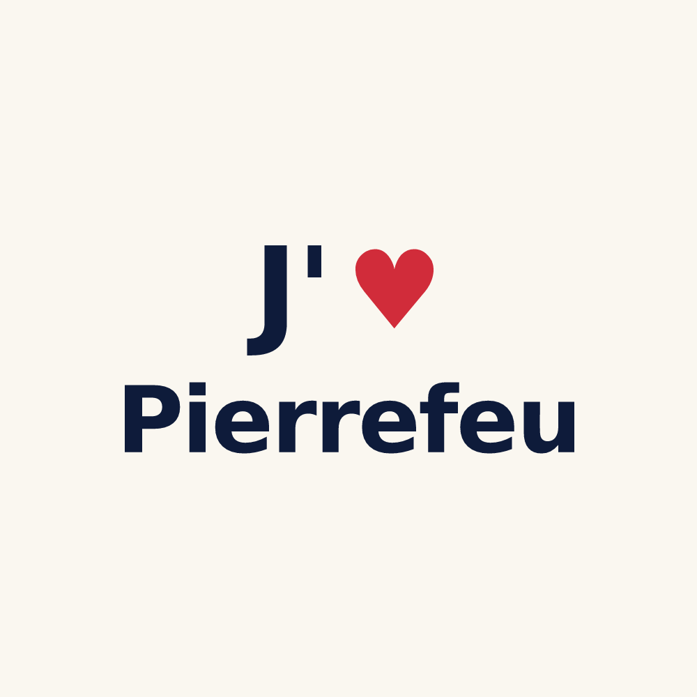 Tasse personnalisée Pierrefeu — design J'aime Pierrefeu