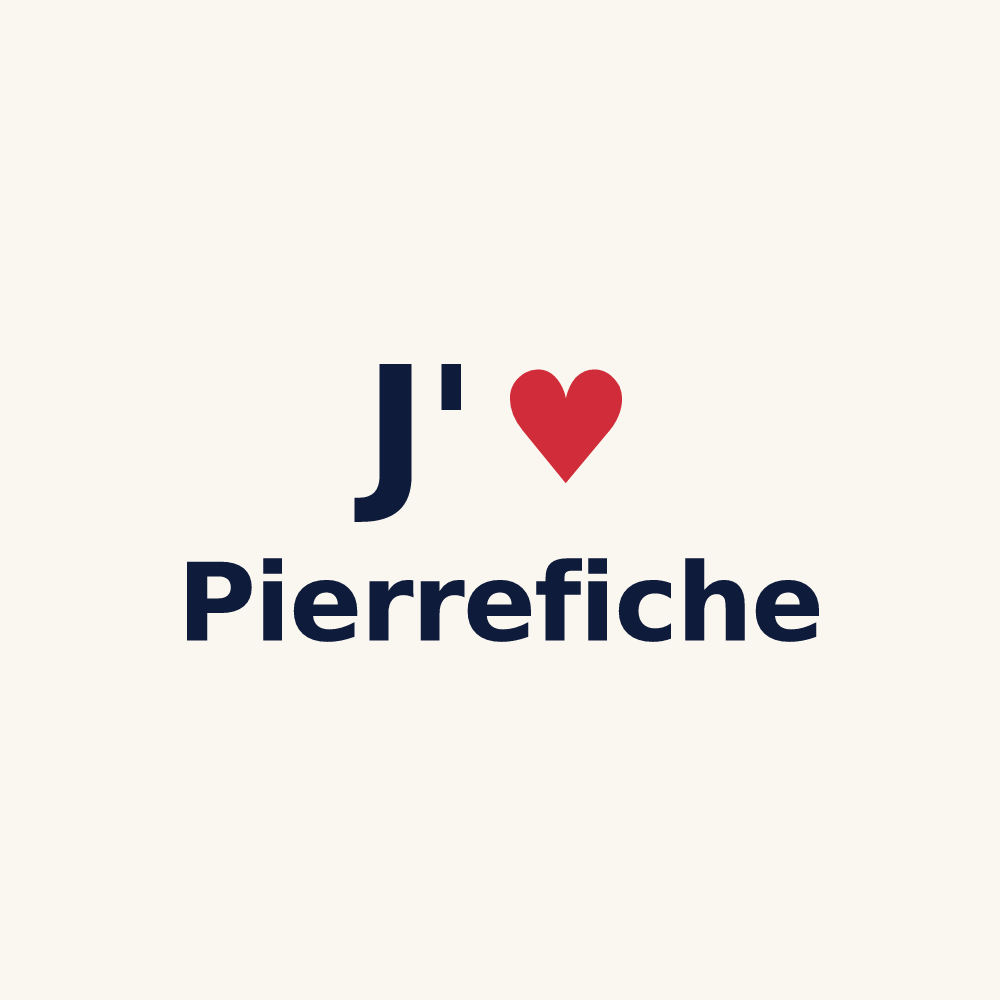 Tasse personnalisée Pierrefiche — design J'aime Pierrefiche