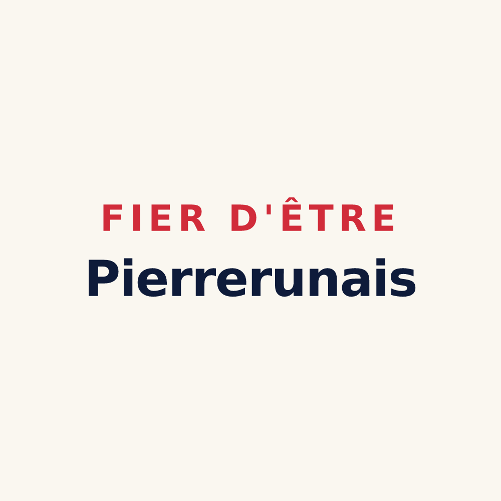 Tasse « Fier d'être Pierrerunais » — design pour Pierrerue