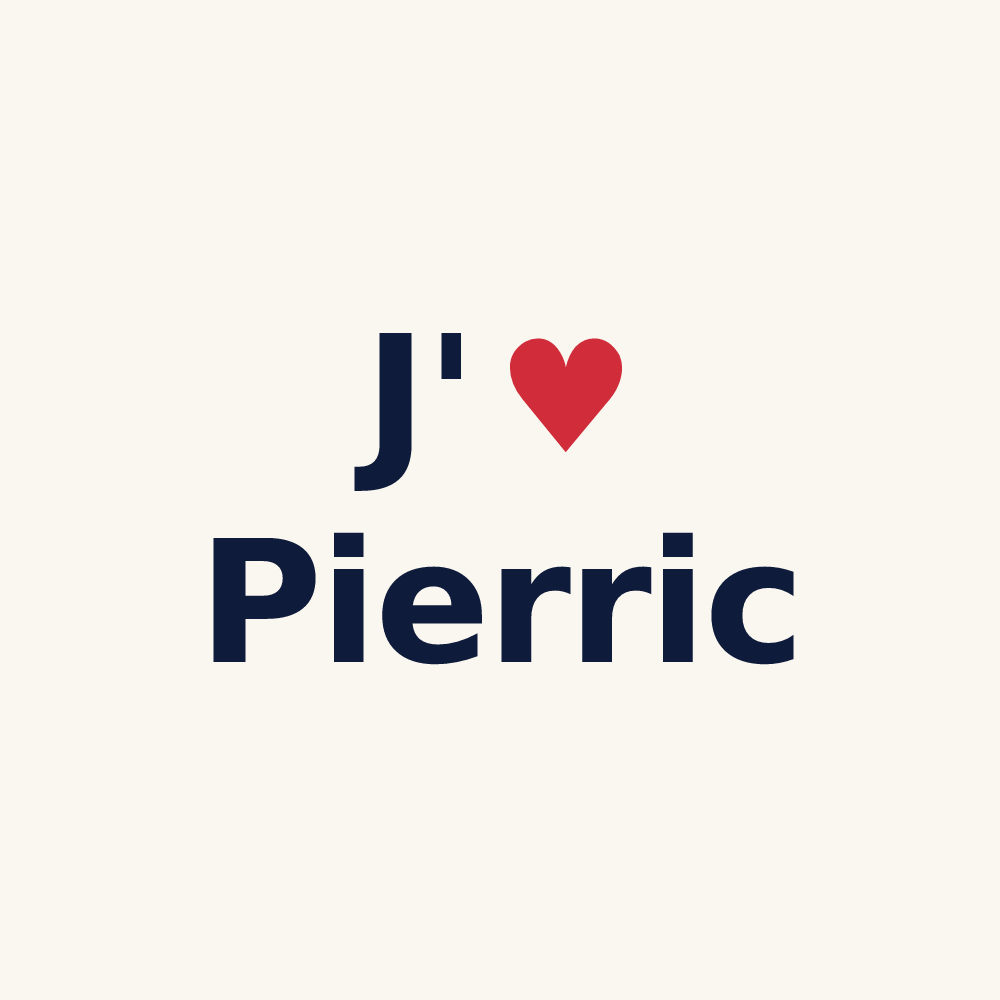 Tasse personnalisée Pierric — design J'aime Pierric