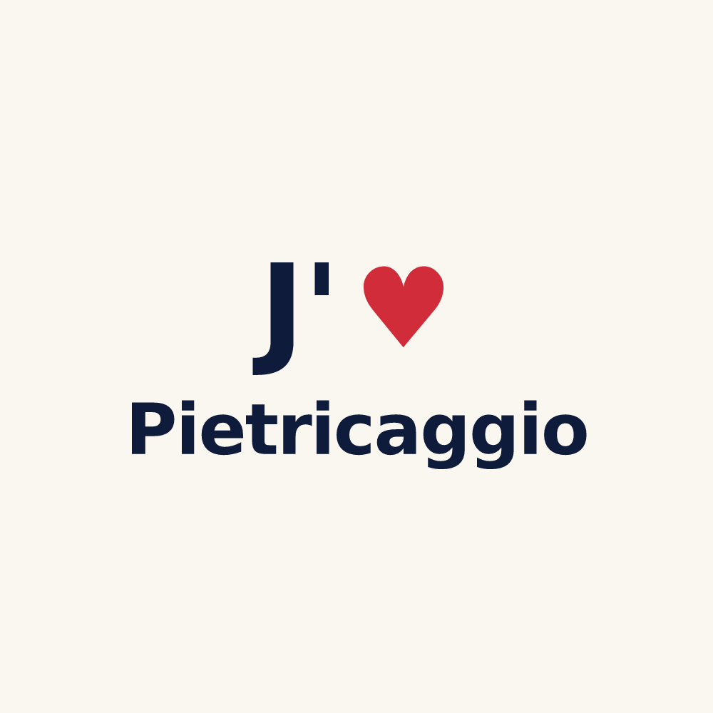 Tasse personnalisée Pietricaggio — design J'aime Pietricaggio