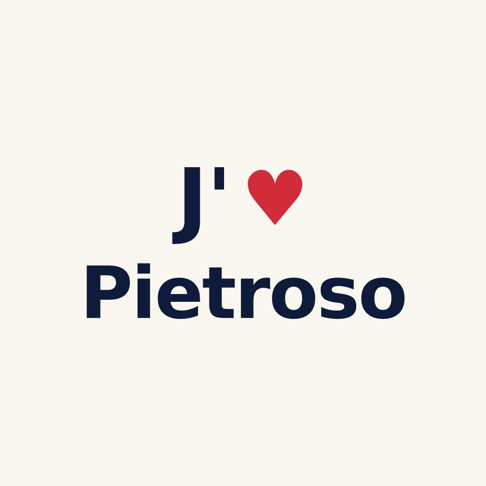 Tasse personnalisée Pietroso — design J'aime Pietroso