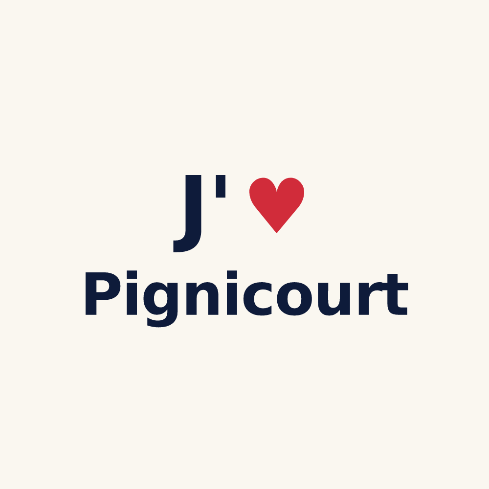 Tasse personnalisée Pignicourt — design « J'aime Pignicourt » imprimé sur la tasse