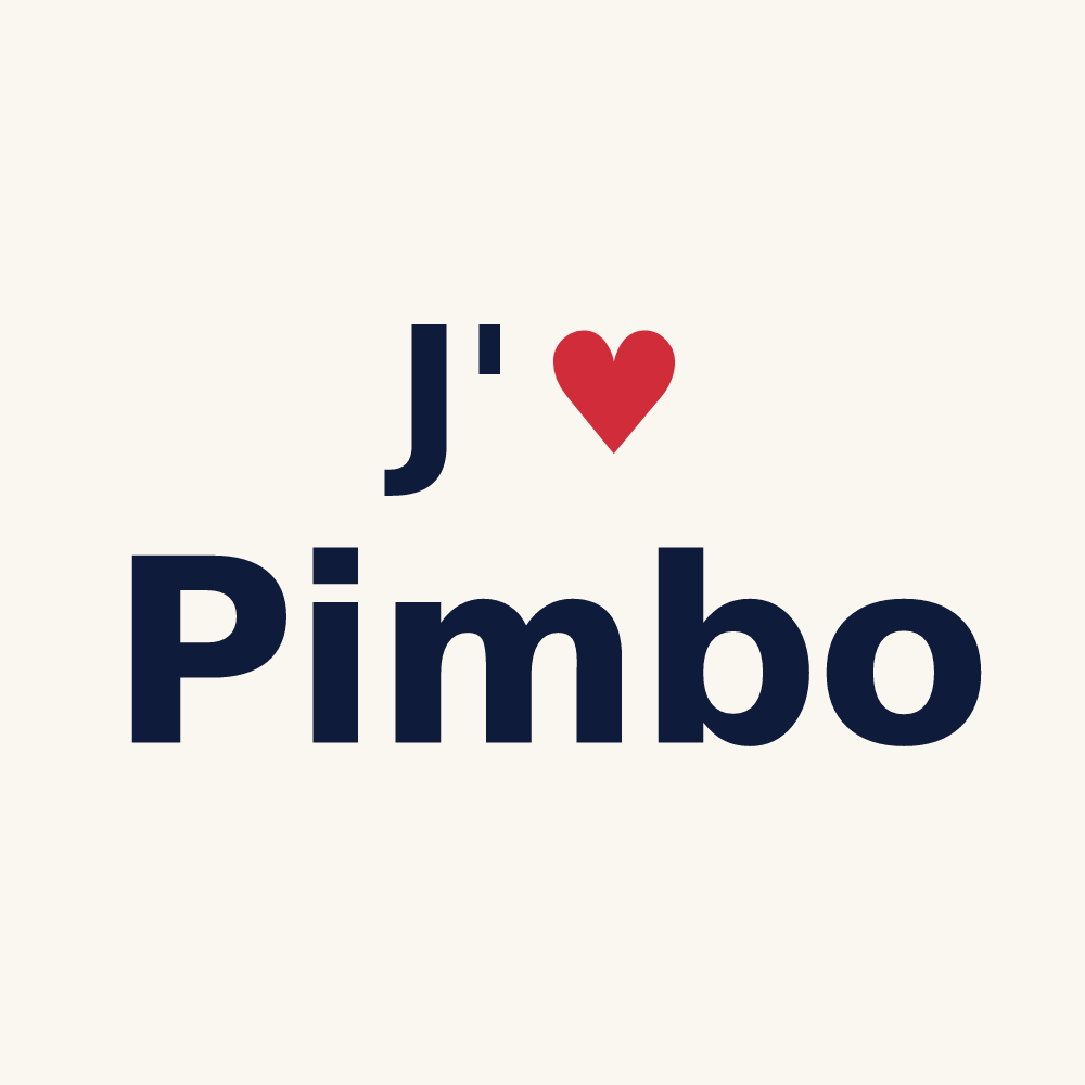 Tasse personnalisée Pimbo — design J'aime Pimbo