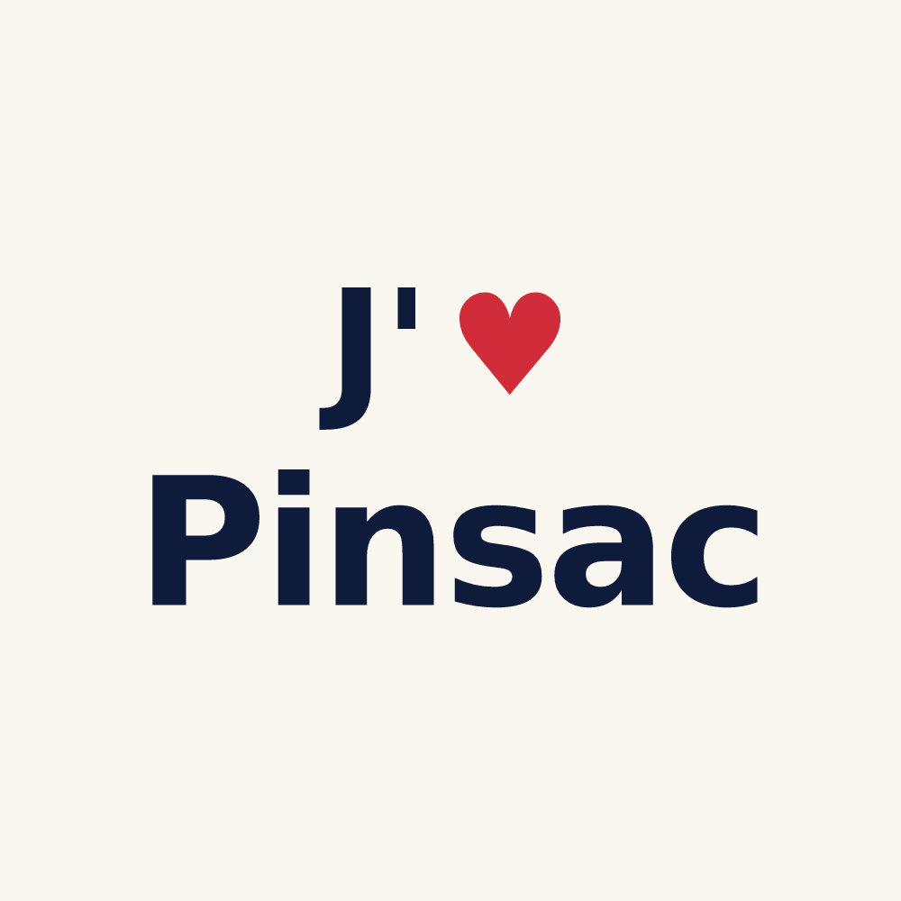 Tasse personnalisée Pinsac — design J'aime Pinsac