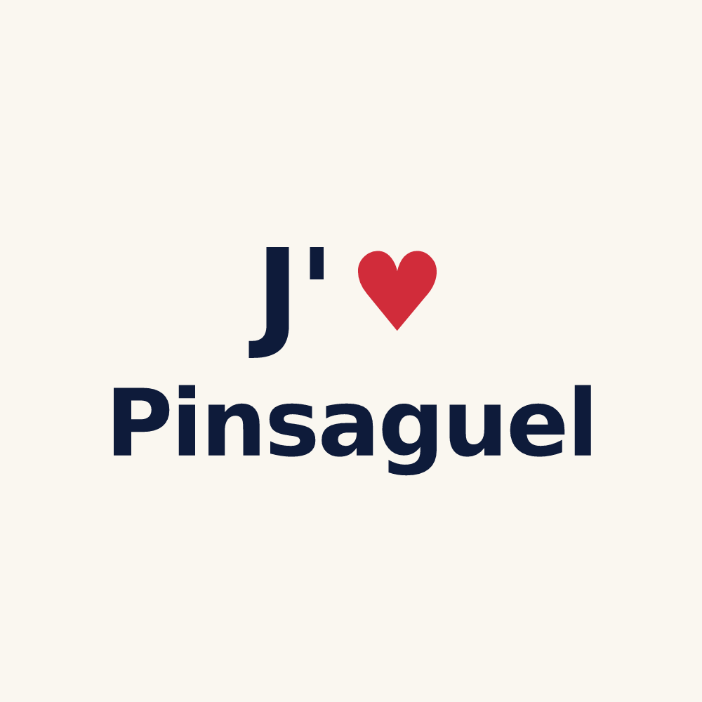 Tasse personnalisée Pinsaguel — design J'aime Pinsaguel