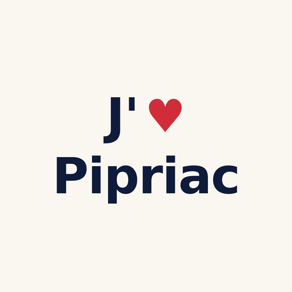 Tasse personnalisée Pipriac — design J'aime Pipriac