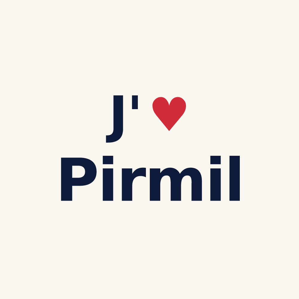 Tasse personnalisée Pirmil — design J'aime Pirmil
