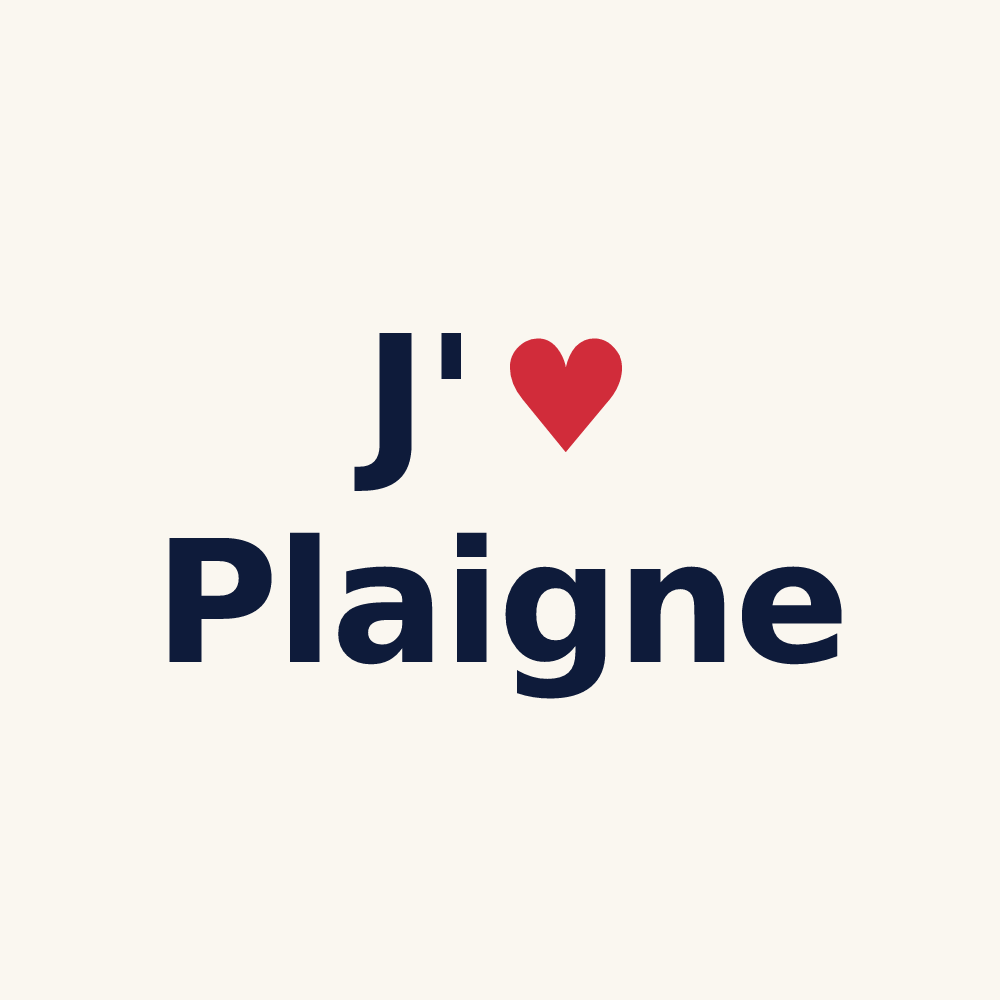 Tasse personnalisée Plaigne — design J'aime Plaigne