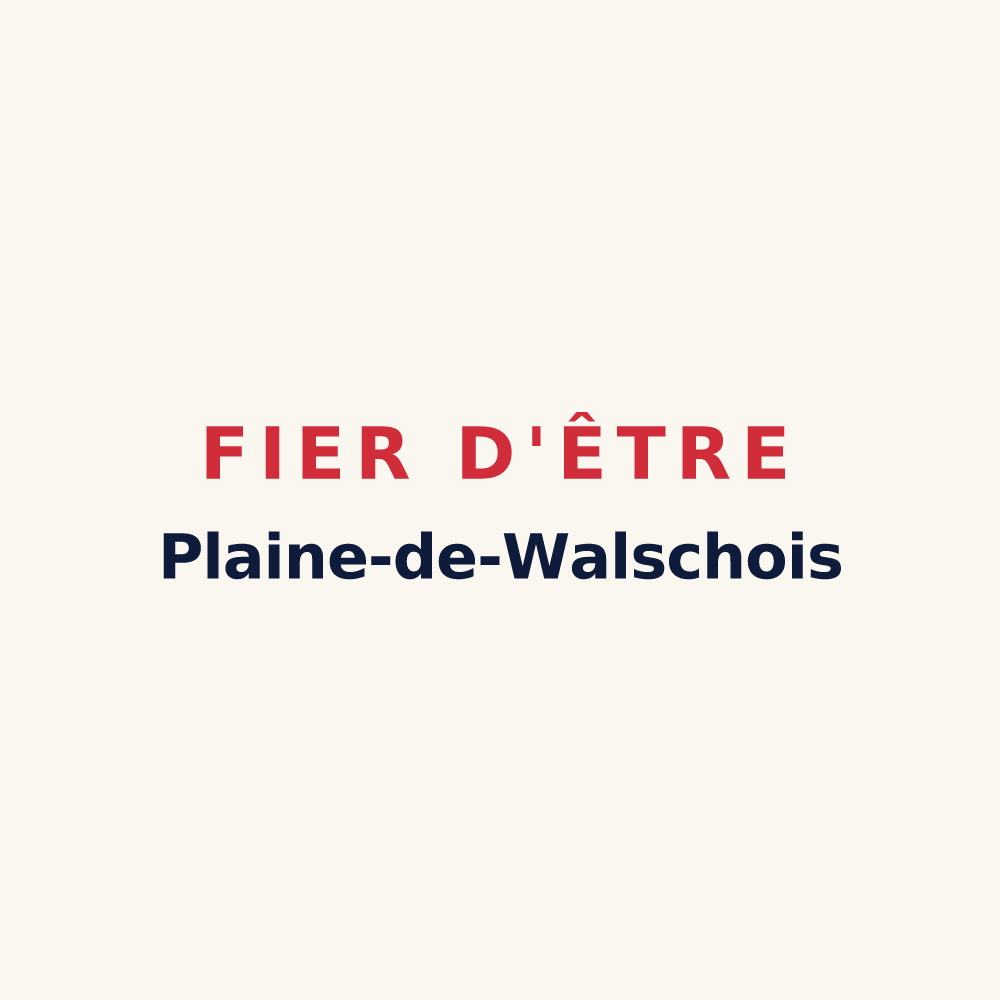 Tasse « Fier d'être Plaine-de-Walschois » — design pour Plaine-de-Walsch