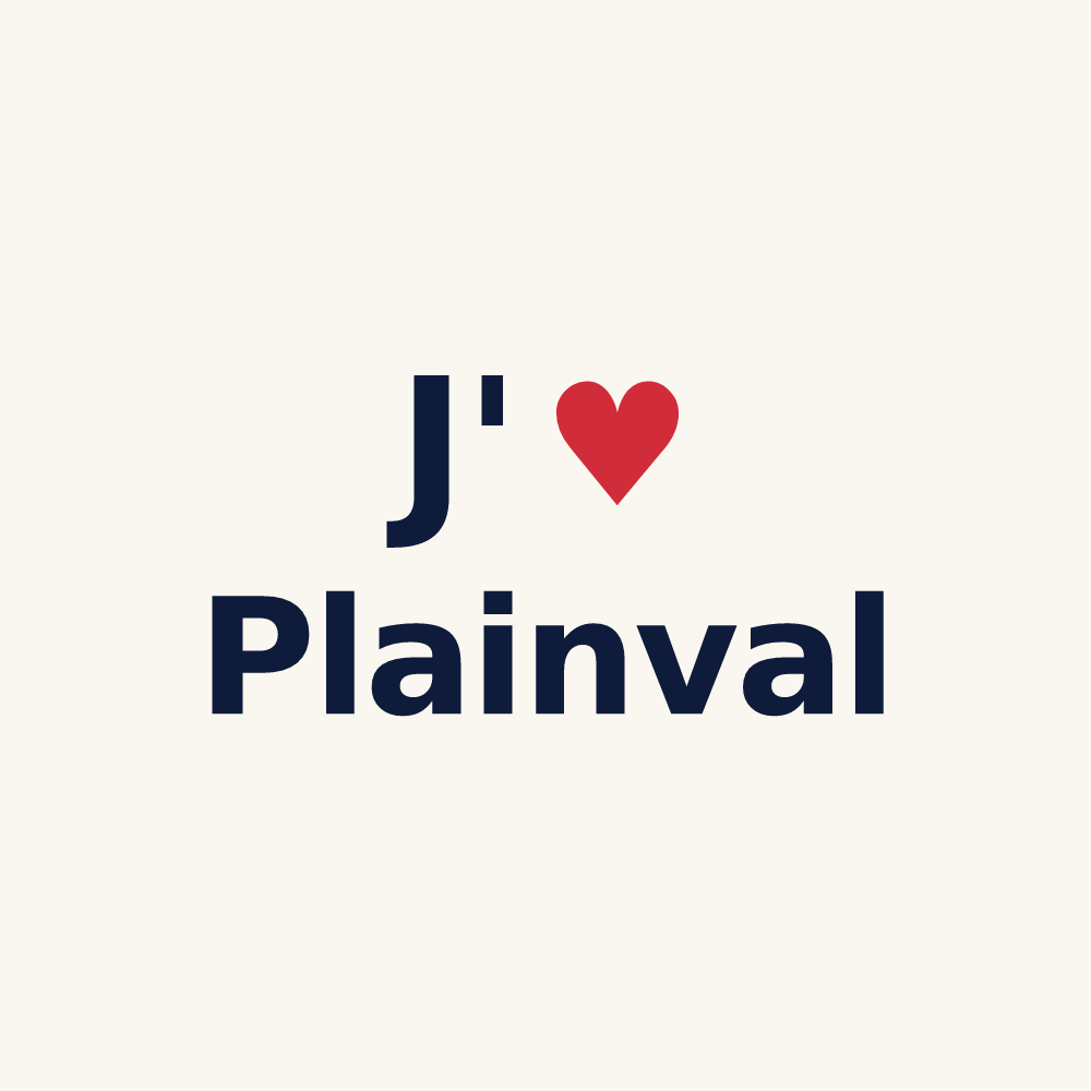 Tasse personnalisée Plainval — design J'aime Plainval