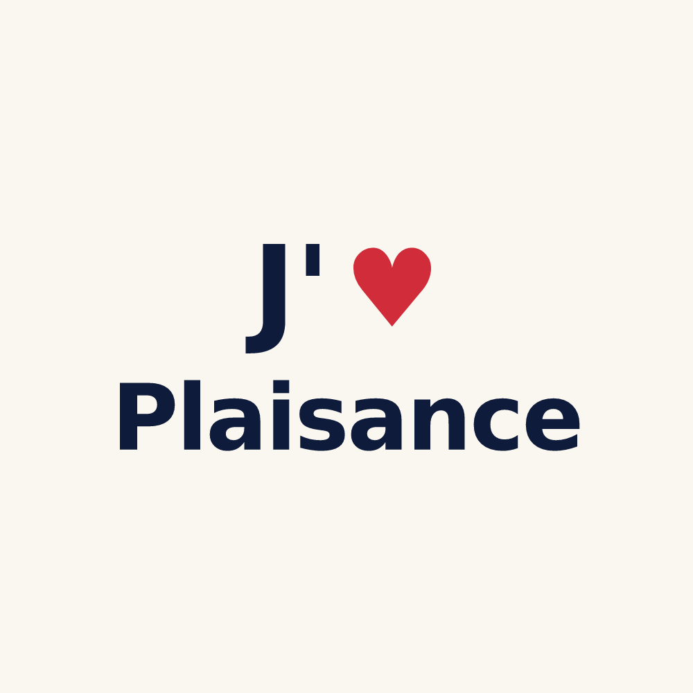 Tasse personnalisée Plaisance — design J'aime Plaisance