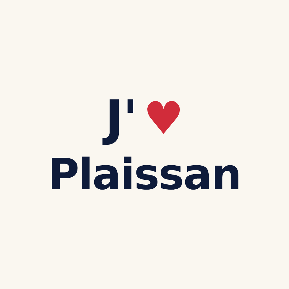 Tasse personnalisée Plaissan — design J'aime Plaissan