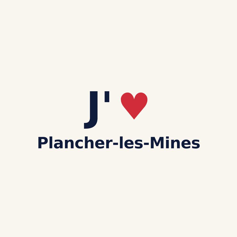 Tasse personnalisée Plancher-les-Mines — design J'aime Plancher-les-Mines
