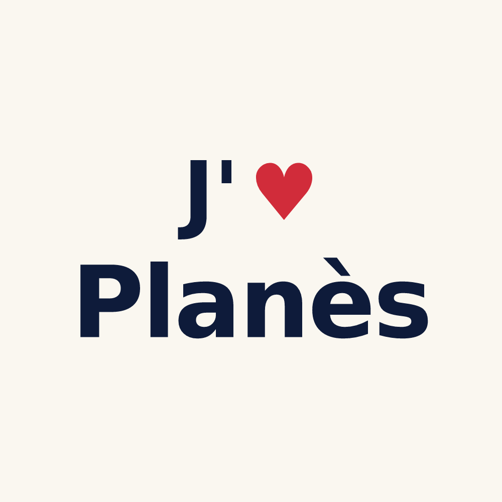 Tasse personnalisée Planès — design J'aime Planès