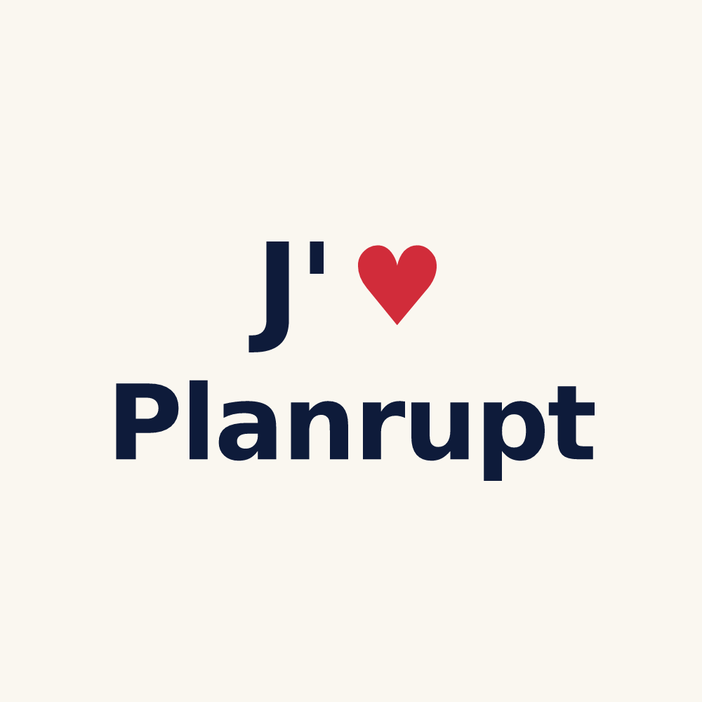 Tasse personnalisée Planrupt — design J'aime Planrupt