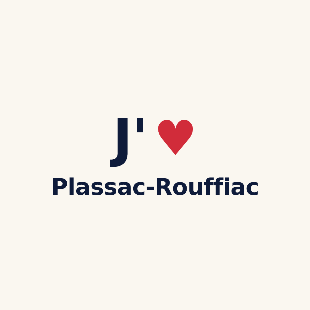 Tasse personnalisée Plassac-Rouffiac — design J'aime Plassac-Rouffiac