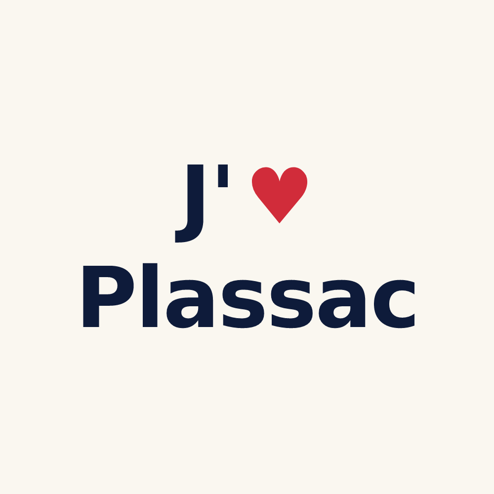 Tasse personnalisée Plassac — design J'aime Plassac