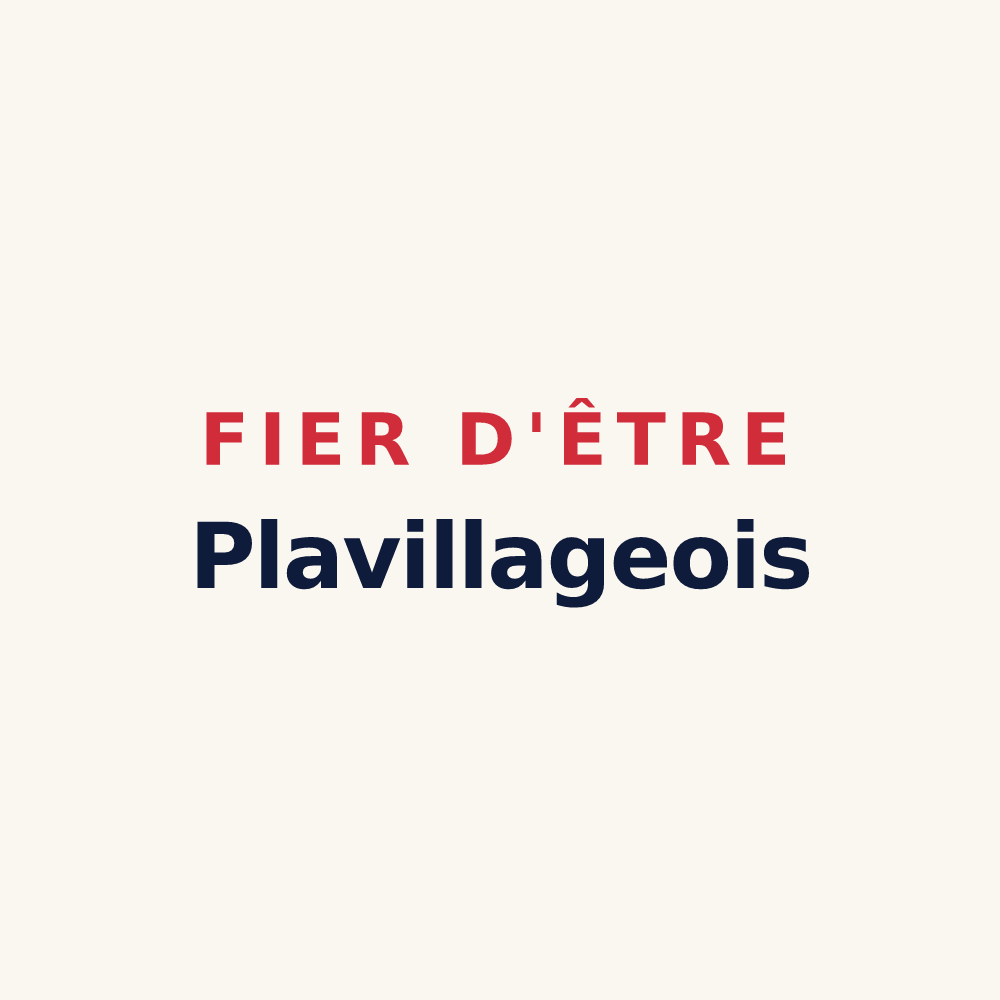 Tasse « Fier d'être Plavillageois » — design pour Plavilla