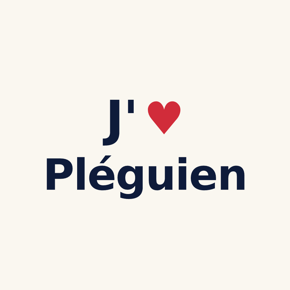 Tasse personnalisée Pléguien — design J'aime Pléguien