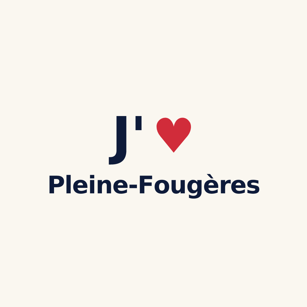 Tasse personnalisée Pleine-Fougères — design J'aime Pleine-Fougères