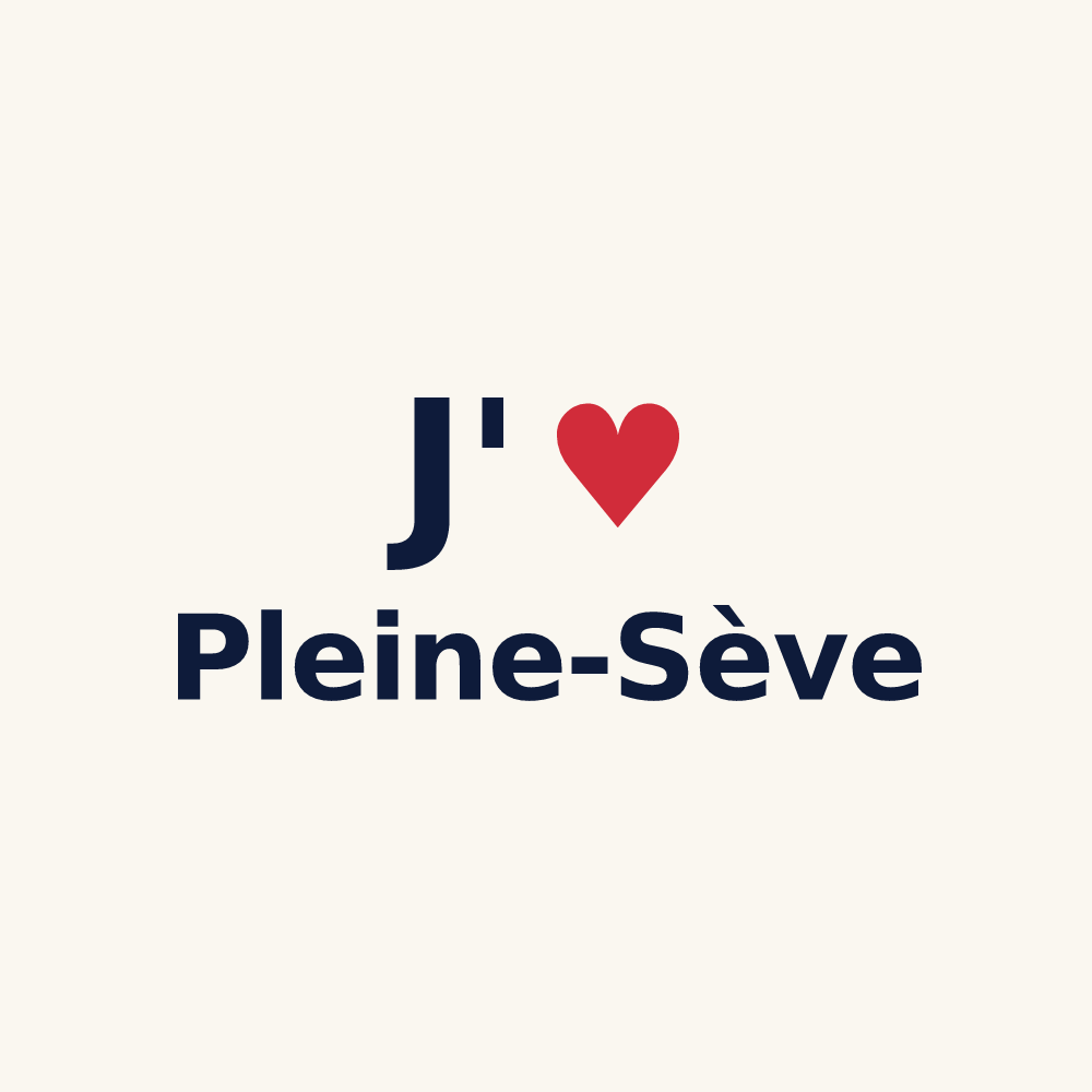 Tasse personnalisée Pleine-Sève — design J'aime Pleine-Sève