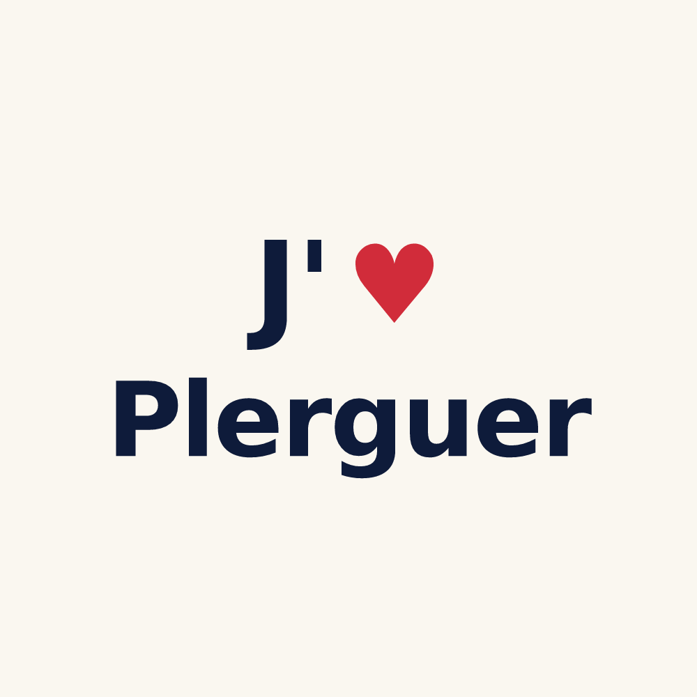 Tasse personnalisée Plerguer — design J'aime Plerguer