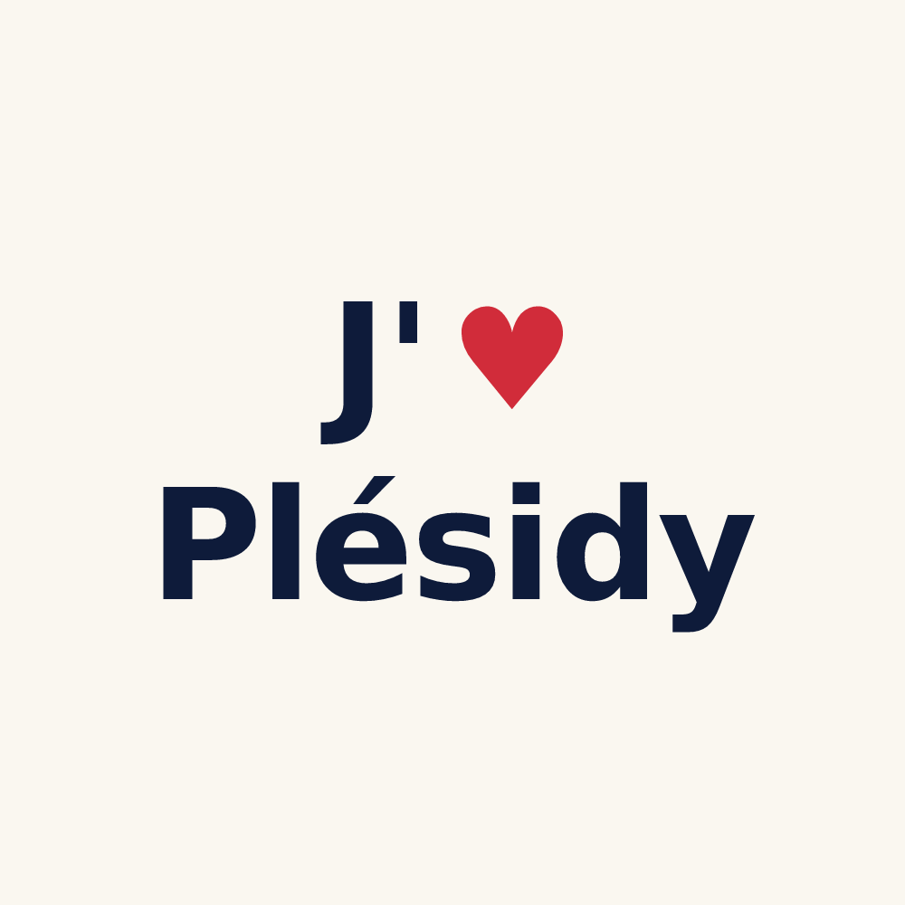 Tasse personnalisée Plésidy — design J'aime Plésidy