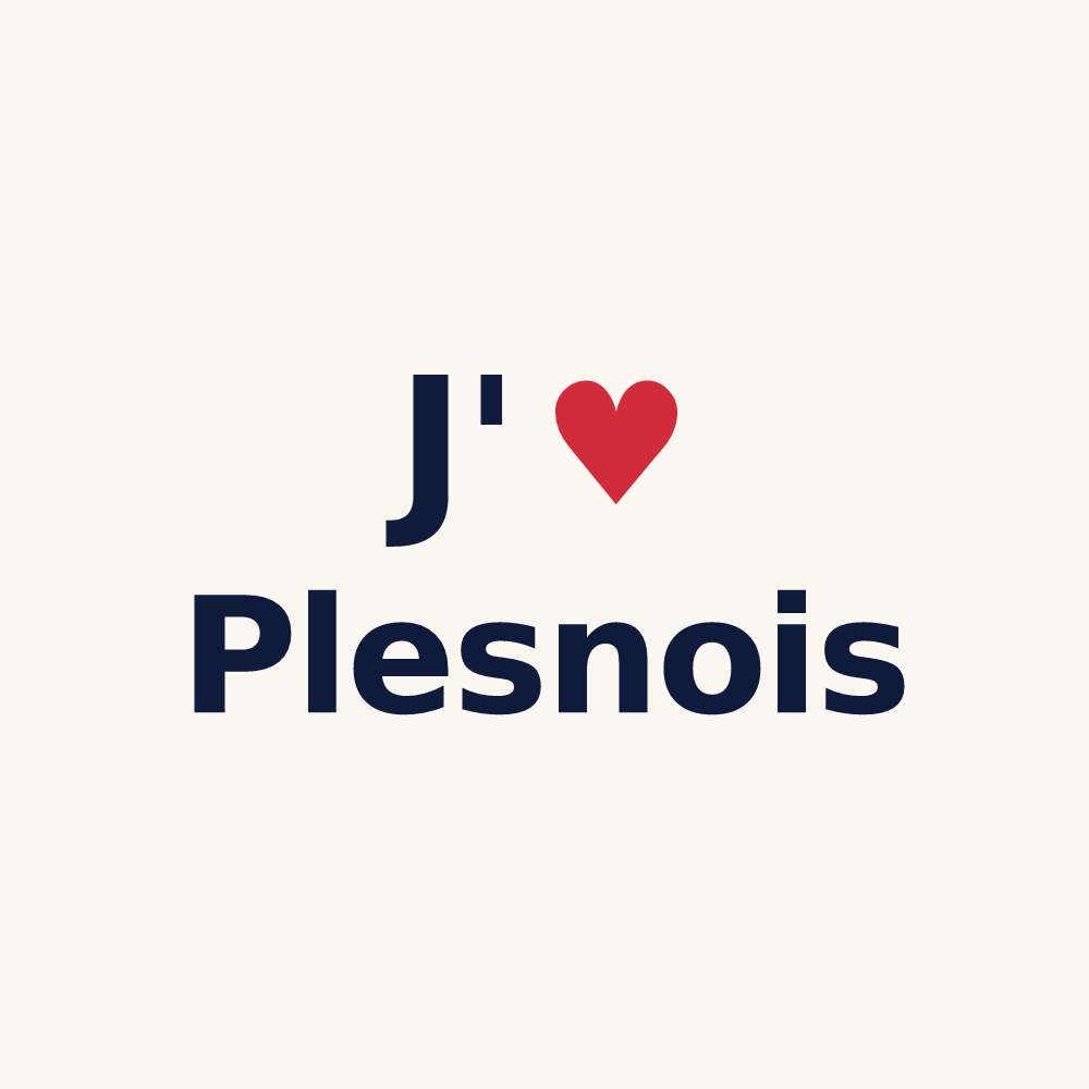 Tasse personnalisée Plesnois — design J'aime Plesnois