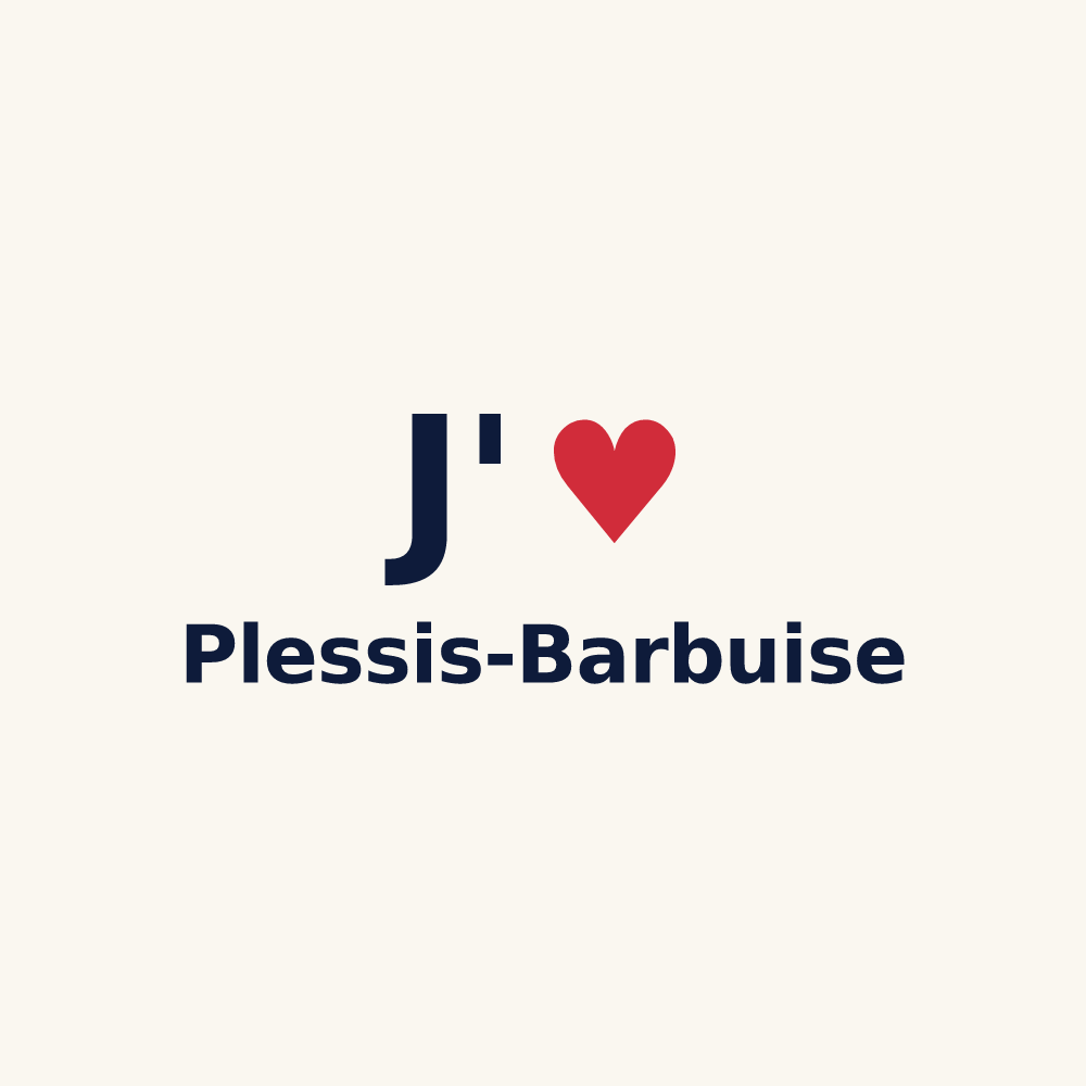 Tasse personnalisée Plessis-Barbuise — design J'aime Plessis-Barbuise